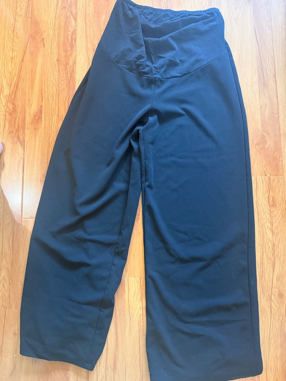 H&M MAMA Black Wide Leg Maternity Pants M